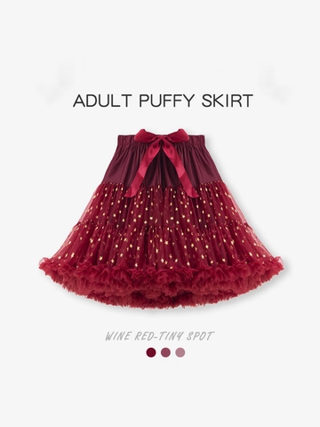 Gonna Tutu a Palloncino da Donna Adulta in Tulle a Rete a Strati Gonna da Principessa Con Fiocco Tinta Unita Motivo a Stelle Gonna da Danza Plissettata