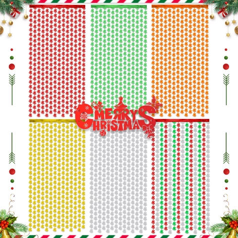 Glänzend Weihnachten Glocke Folie Fransenvorhang Metallisch Lametta Hintergrund Für Festliche Party Haus Wand Deko