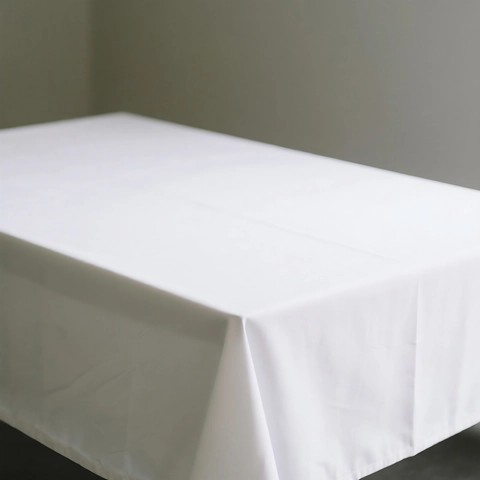 Disposable White Checkered Polyethylene Tablecloth Waterproof Oilproof Rectangle Plastic Table Cover For Party Wedding Event