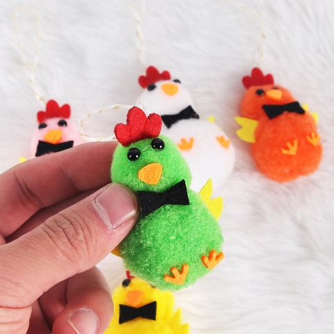 Ostern Plüsch Küken Hängedekoration Niedliche Bunte Huhn Ornamente Für Party Favors Home Decor Frühlingsfest Geschenk