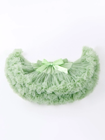Gonna Tutù Soffice da Ragazza Gonna da Principessa in Rete a Strati Con Fiocco Sottogonna Decorativa in Tulle per Celebrazione del Ballo