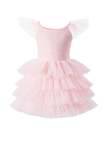 Kleinkind Mädchen Ärmellos Flügelärmel Tutu Kleid Strass Prinzessin Stufenrock Netz Kleid Sommer Party Kleid