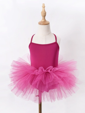 Robe Tutu de Ballet pour Filles Justaucorps à Bretelles Croisées Performance de Danse Jupe de Princesse Halloween Araignée Léopard
