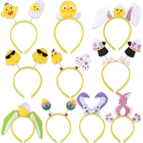 Ostern Filz Stirnband Für Damen Kinder Hasenohren Küken Eierschale Cartoon Haarreif Festliche Party Dekorationen Kopfschmuck Requisite