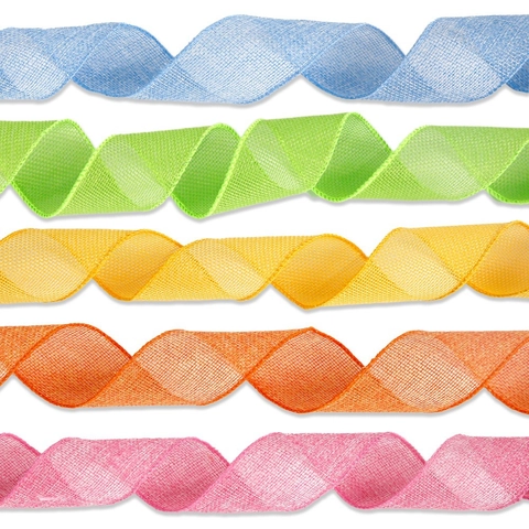 Nastro in Rete Deco Poly con Bordo Animato per Pasqua Nastro Colorato in Poliestere per Fiocchi Fai-da-te Confezioni Regalo Decorazione Festa Festival