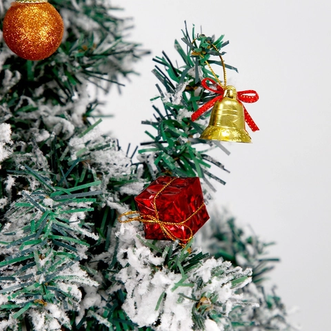Addobbi Natalizi Festivi Campanellini Metallici Palle Glitterate Mini Scatole Regalo Pigne Per Decorazione Festa Casa