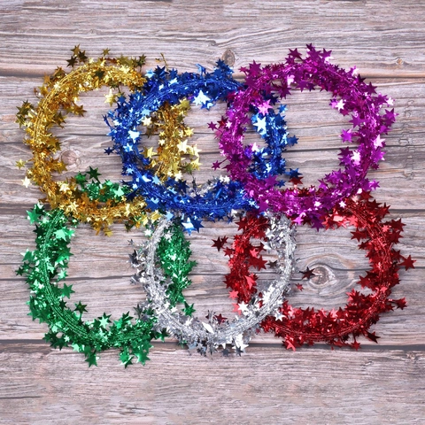 Χριστουγεννιάτικη Γιρλάντα Με Σύρμα Αστέρι Μεταλλικό Φύλλο Αστέρι Πέντε Σημείων Κρεμαστή Διακόσμηση Για Δέντρο Γιορτής