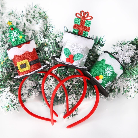 Cerchietto per Capelli con Mini Cilindro di Natale con Charms Intercambiabili Accessori Fai da Te per Bambini Adulti Festa