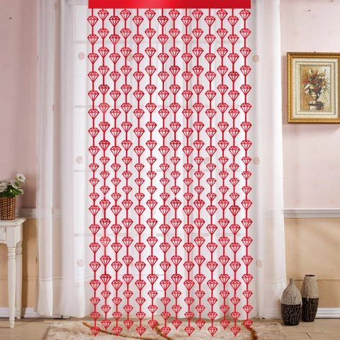 Rideau de Guirlandes en Feuille Métallique Forme Diamant Creux Décoration de Fond pour Mariage Anniversaire Fête Événements