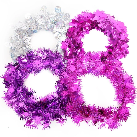 Halloween Tinsel Garland PET Iron Wire Pumpkin Spider Bat Skull For Festival Party Decoration Home Hanging Ornament