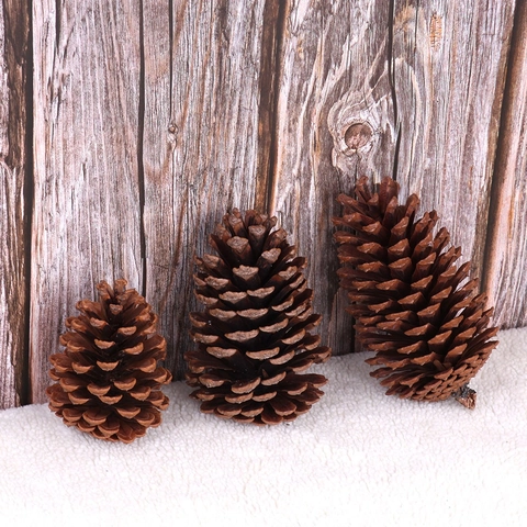 Natural Large Pine Cone Christmas Tree Ornament Rustic Wooden Pinecone Decoration For DIY Hanging Craft Home Holiday