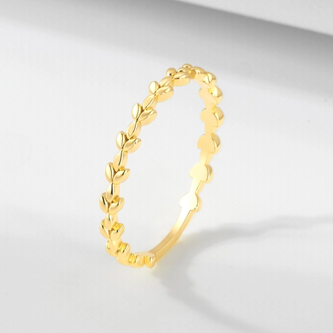 925 Sterling Zilveren Olijfblad Ring Voor Vrouwen Minimalistisch Verstelbaar Stapelbaar Tak Vingersieraden Goud Zilver Vergulde Band