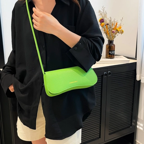 Women Minimalist PU Leather Underarm Bag Fashion Knot Strap Litchi Texture Crossbody Bag Commuting Trendy Shoulder Bag