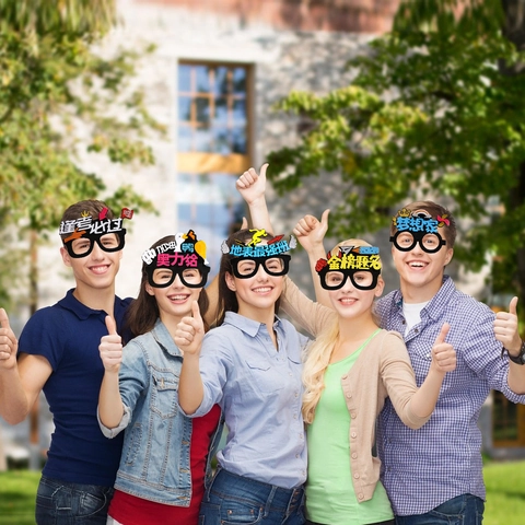 Occhiali Motivazionali per Festa di Laurea in Plastica e Feltro Oggetti di Scena per Foto per Studenti Celebrazione della Laurea