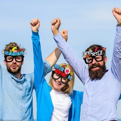 Occhiali Motivazionali per Festa di Laurea in Plastica e Feltro Oggetti di Scena per Foto per Studenti Celebrazione della Laurea