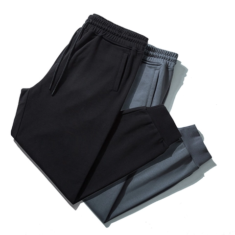 Herren Übergröße Jogginghose Baumwollmischung Locker Joggers Elastischer Kordelzug Taille Bündchen Casual Sporthose Für Herbst Alltag