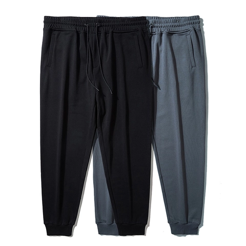 Herren Übergröße Jogginghose Baumwollmischung Locker Joggers Elastischer Kordelzug Taille Bündchen Casual Sporthose Für Herbst Alltag