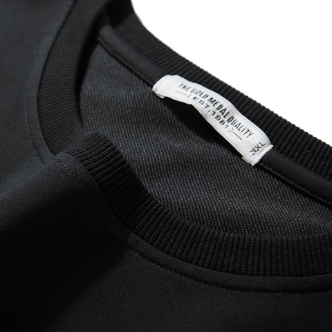 Felpa da Uomo Taglie Forti in Misto Cotone Stampa Lettere Girocollo Manica Lunga Pullover Autunno Casual Streetwear Largo