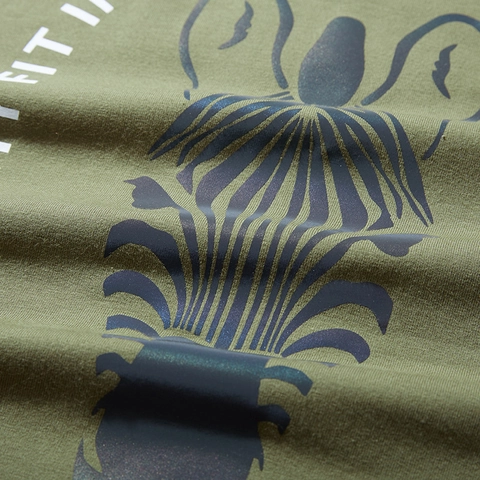 Maglietta da Uomo Taglie Forti Stampa Zebra Maniche Lunghe Tendenza Comoda Misto Cotone Girocollo Pullover Casual Autunno Top