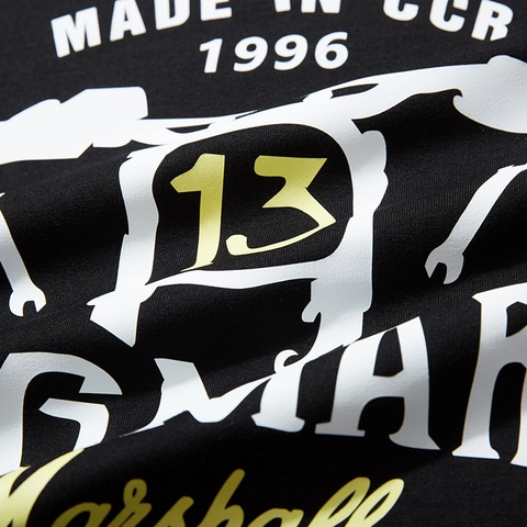Sudadera de Talla Grande para Hombre Estampado de Letras Retro Americano Cuello Redondo Manga Larga Pullover Mezcla Algodón Top