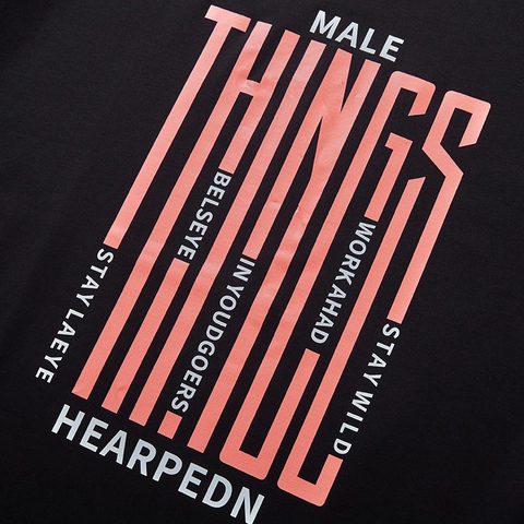 Maglietta da Uomo Taglie Forti in Cotone Stampato Streetwear Manica Corta Vestibilità Larga Stampa Lettere Estate Casual Tee Oversize