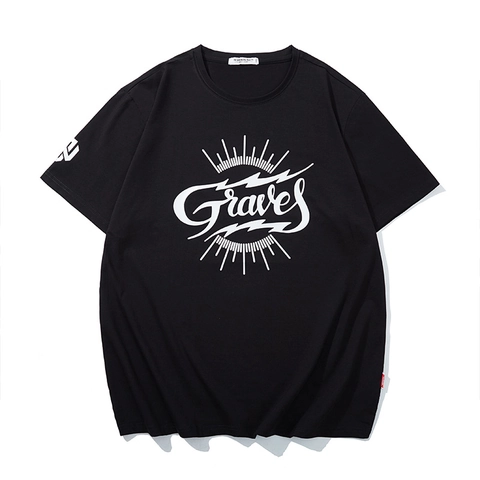 Herren Übergröße Baumwolle Grafik T-Shirt Casual Lockerer Schnitt Graves Buchstabe Druck Kurzarm Atmungsaktiv Streetwear Sommer Top