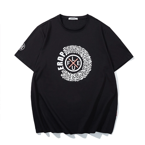 Maglietta da Uomo Taglie Forti Streetwear in Misto Cotone con Stampa Grafica Girocollo Manica Corta Casual Comoda