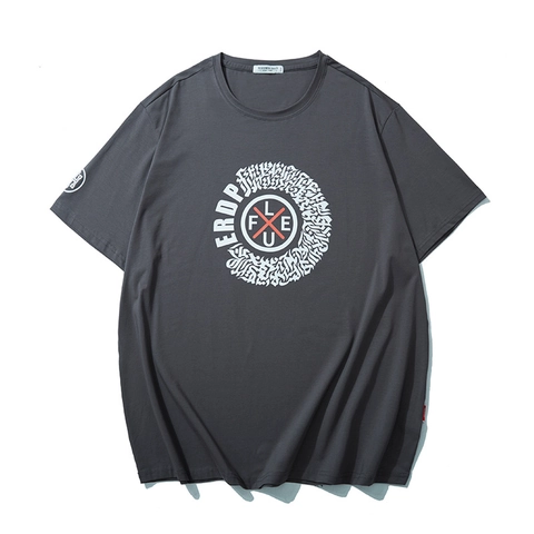 Maglietta da Uomo Taglie Forti Streetwear in Misto Cotone con Stampa Grafica Girocollo Manica Corta Casual Comoda