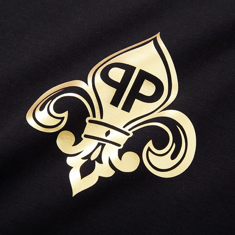 Men's Plus Size Streetwear T-Shirt Loose Casual Cotton Blend Gold Foil Fleur-de-lis Print Round Neck Short Sleeve Top