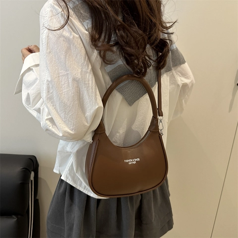 Borsa Hobo Mezzaluna in Pelle PU da Donna Stampata Borsa a Spalla Fashion con Tracolla Regolabile Borsa a Tracolla Casual