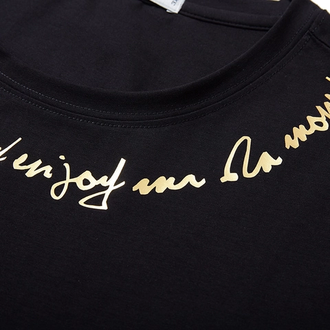 Herren Übergröße T-Shirt Sommer Locker Baumwollmischung Kurzarm Tee Mit Goldenem Buchstaben Bronzierendes Design Casual Top