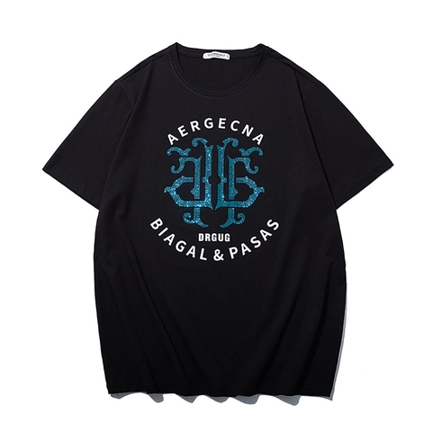 Plus Size Men's T-Shirt Rhinestone Graphic Loose Short Sleeve Cotton Blend Breathable Casual Streetwear Top
