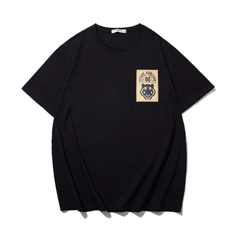 Heren Grote Maat Katoenen T-shirt Korte Mouw Streetwear Tijger Print Grafisch Los Casual Ademend Ronde Hals Tee Top