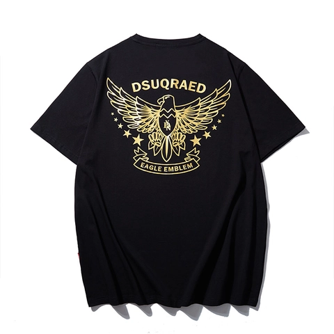 Herren Oversized Grafik T-Shirt Sommer Locker Baumwolle Goldprägung Adler Druck Kurzarm Übergröße Streetwear Top
