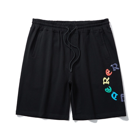 Herren Baumwolle Shorts Übergröße Kordelzug Locker Lässig Bedruckt Gothik Schriftzug Streetwear