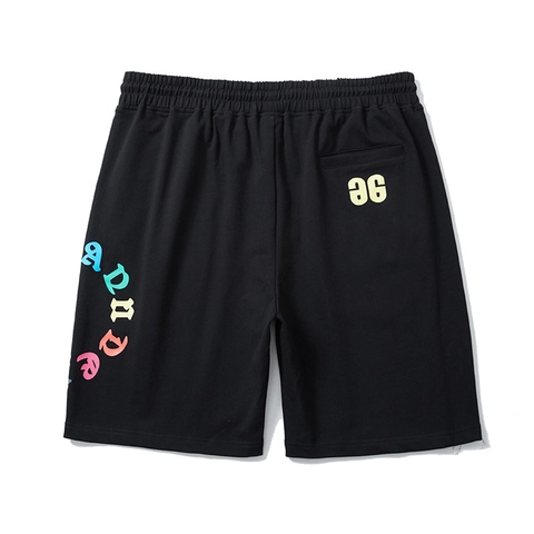 Herren Baumwolle Shorts Übergröße Kordelzug Locker Lässig Bedruckt Gothik Schriftzug Streetwear