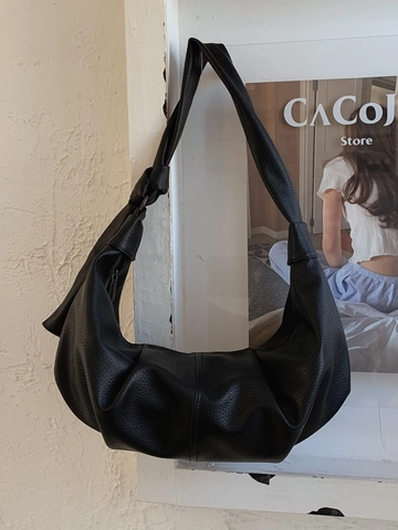 Sac Hobo Plissé en Cuir PU pour Femmes Grande Capacité Style Coréen Sac à Épaule Souple Avec Bandoulière Nouée