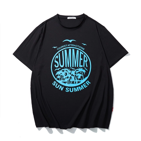 Herren Übergröße Baumwolle T-Shirt Sommer Lockerer Grafikdruck Kurzarm Rundhals Atmungsaktiv Casual Tee Top Für Große Männer