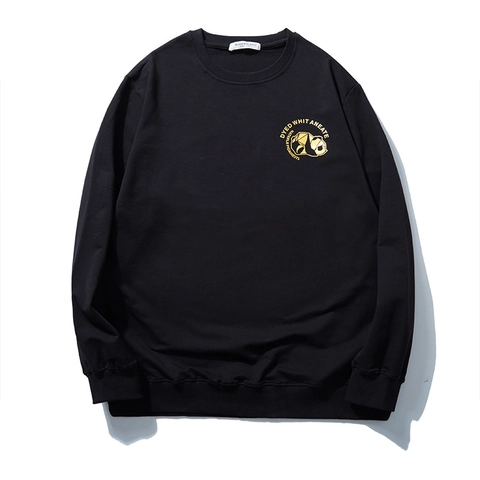 Felpa da Uomo Taglie Forti Girocollo Cotone Casual Stampa Panda Geometrico Grafica Manica Lunga Pullover Streetwear XXL-12XL Top