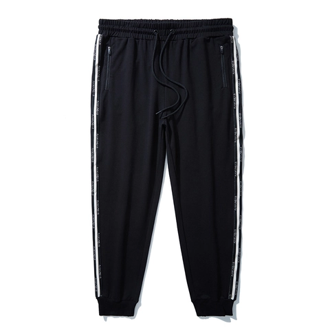 Pantaloni Tuta Uomo Taglie Forti Vita Elastica Polsini a Costine Cerniera Antifurto Misto Cotone Sportivi Casual