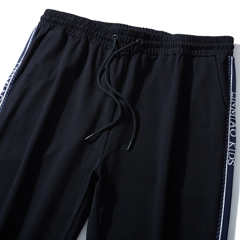 Herren Übergröße Jogginghose Baumwolle Locker Gerade Sporthose Mit Bandzug Buchstaben Kordelzug Elastischer Bund Lässig Joggers