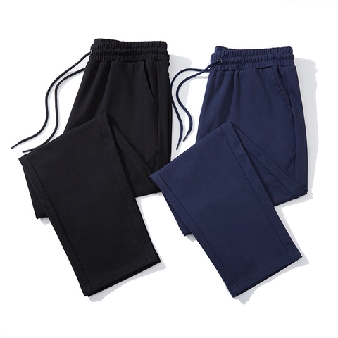 Pantaloni Sportivi da Uomo Taglie Forti in Cotone Vestibilità Comoda Vita Elastica con Coulisse Pantaloni Tuta Casual Gamba Dritta