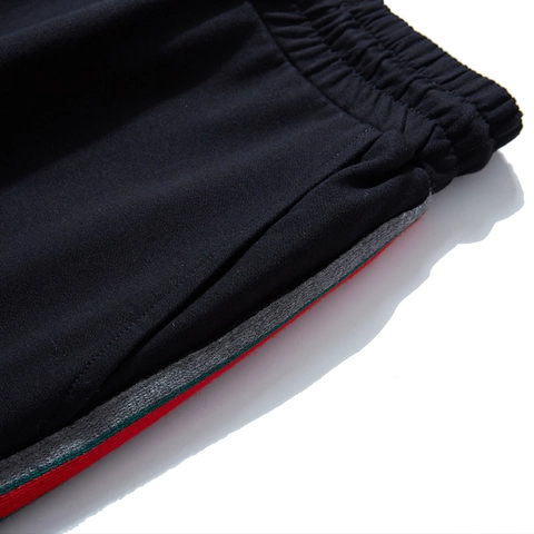 Herren Plus Size Casual Sporthose Elastischer Kordelzug Jogger Mit Seitenstreifen Gurtband Baumwollmischung Sportliche Lockere Hose