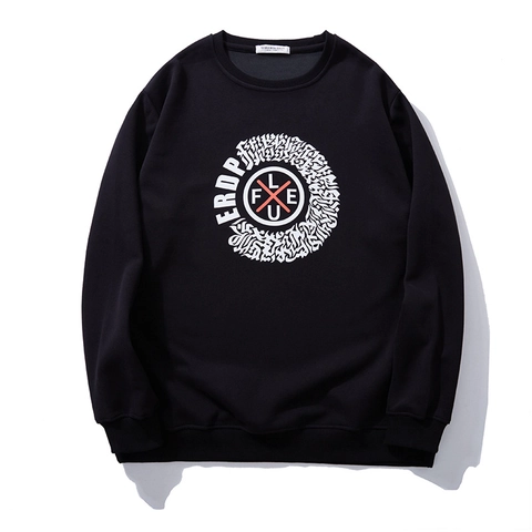 Men's Plus Size Cotton Blend Sweatshirt Letter Graphic Print Crew Neck Loose Long Sleeve Top Casual Sporty Pullover