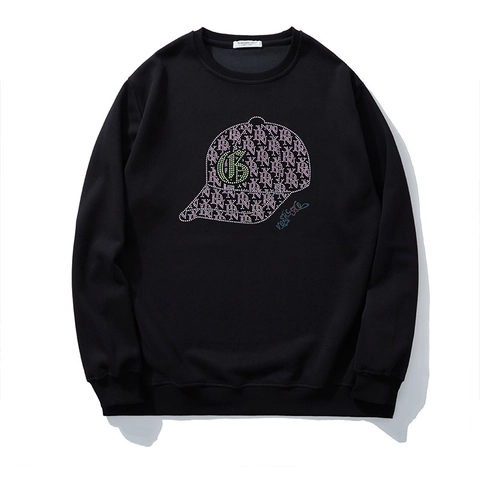 Sudadera de Mezcla de Algodón para Hombre Talla Grande Gráfico Sombrero de Pedrería Manga Larga Streetwear Pullover Top
