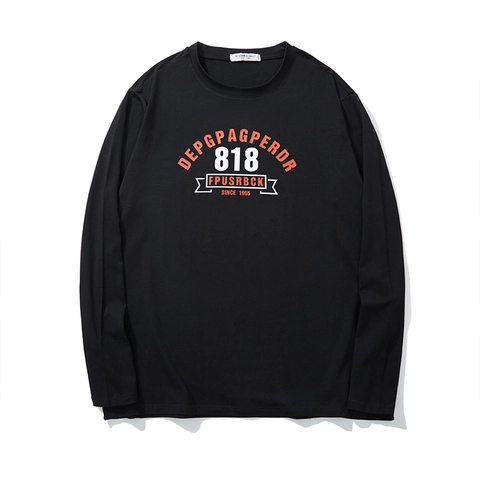 Maglietta a Maniche Lunghe Uomo Taglie Forti Vintage Stampa Grafica Cotone Casual Girocollo American Streetwear Fashion Top