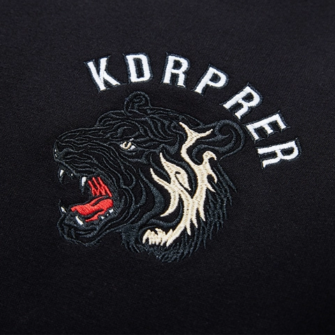 Heren Grote Maat Katoen Polyester Sweatshirt Geborduurd Tijgerkop Ronde Hals Lange Mouwen Casual Pullover Top