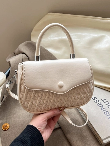 Borsa a Mano da Donna Minimalista in Pelle PU Trapuntata Design a Cuciture Borsa a Tracolla Con Manico Superiore Borsa Quadrata Elegante Per Pendolari