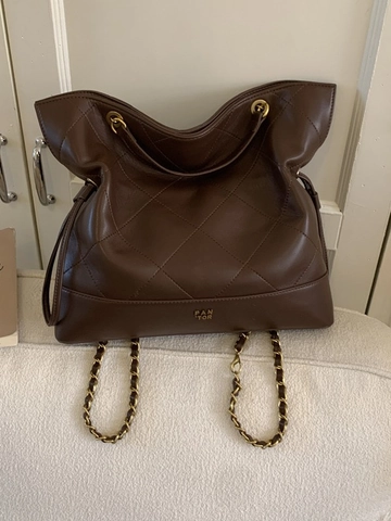 Borsa Tote Trapuntata di Grande Capacità Minimalista per Donna Borsa a Tracolla con Catena a Rombi Retrò in Pelle PU Morbida