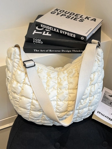 Damen Gesteppte Oxford-Gewebe Cloud Bag Verstellbarer Schultergurt Lässige Hobo Umhängetasche Täglich Pendeln Handtasche